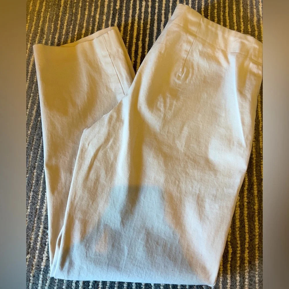 Talbots Signature Light Beige side zipper pants size 6